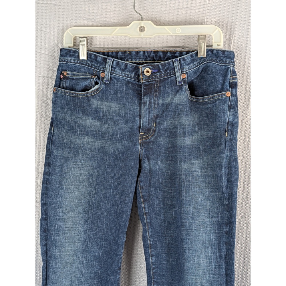Polo Jeans Ralph Lauren GIVE Kelly Jean Size 10 Dark Wash Flare Denim Hemmed